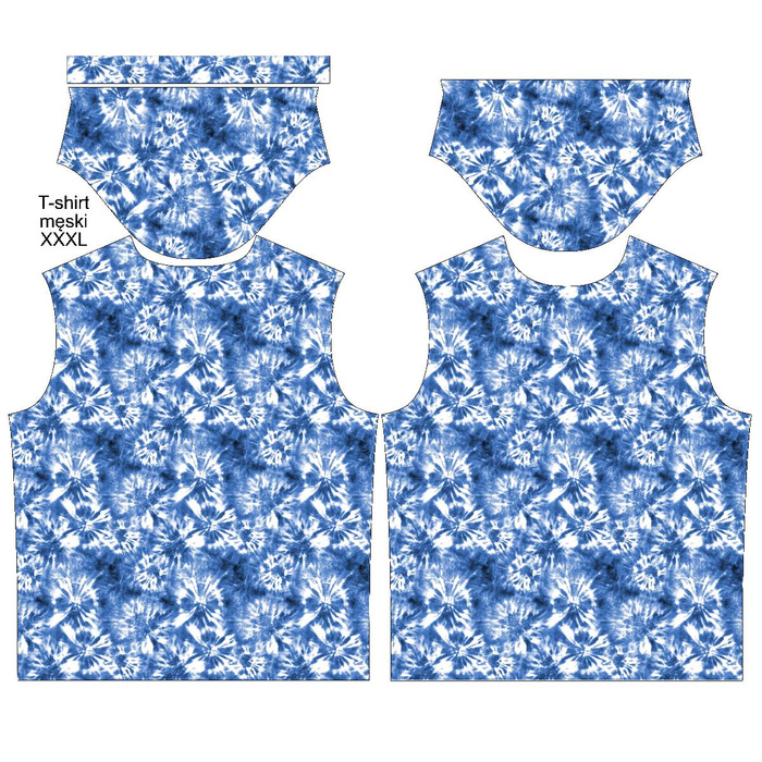 MEN’S T-SHIRT - BATIK pat. 1 / classic blue - single jersey