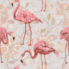 FLAMINGOS UND ZWEIGE - Baumwoll Webware