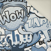 COMICS (CLASSIC BLUE) - looped knit fabric