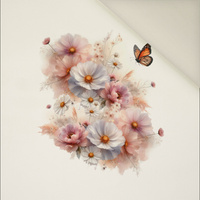 PASTEL BLOOM WZ. 3 - Panel (60cm x 50cm)  Polster- Velours