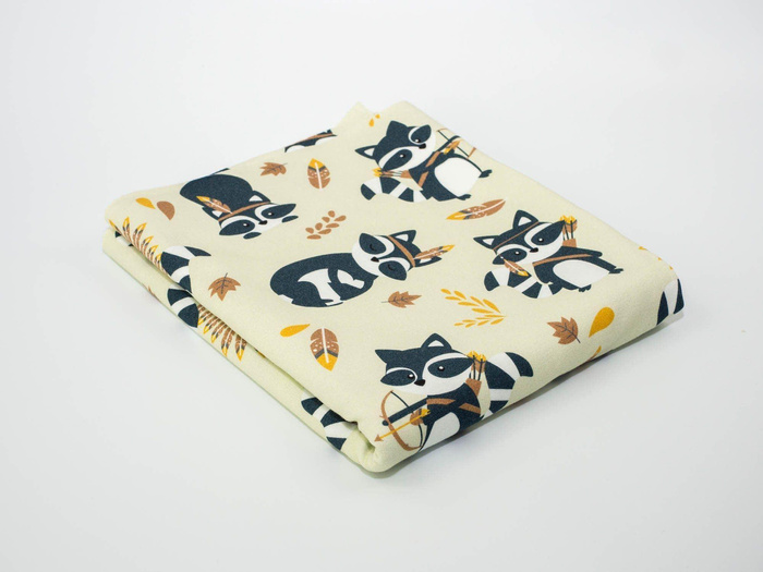 RACCOONS vol.2 / beige - Waterproof woven fabric