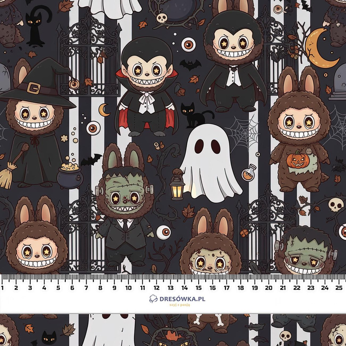 Creepy Cute Halloween WZ.1- Welur tapicerski