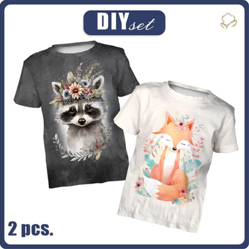 2-PACK - KINDER T-SHIRT - BABY ANIMALS M. 2 - Nähset (152/158)