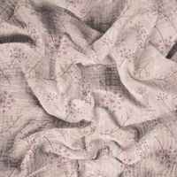PINK LEAVES PAT. 2 - Cotton muslin