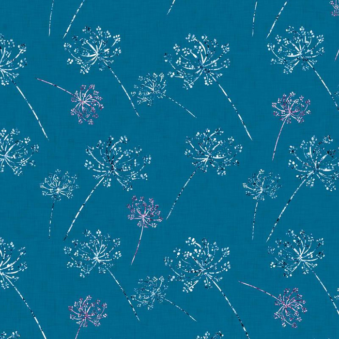 GLITTER DANDELIONS (DRAGONFLIES AND DANDELIONS)- Upholstery velour