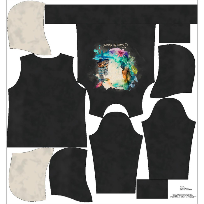 BLUZA DAMSKA (POLA) CLASSIC Z KAPTUREM - TRAVEL TIME WZ. 5 - zestaw do uszycia L