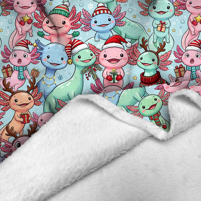 CHRISTMAS AXOLOTL - Minky plyš