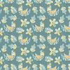 BIRDS AND LEAVES (FOREST ANIMALS) - Cotton woven fabric