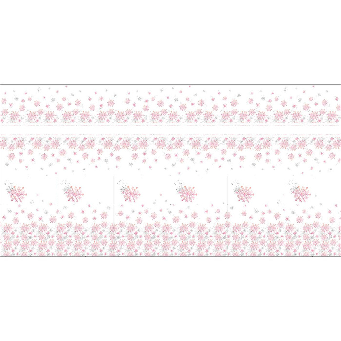 SERVIETTEN UND TISCHLÄUFER - ROSA SCHNEEFLOCKEN M. 2 - Nähset