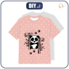 KINDER T-SHIRT- PANDA (TUPFEN ) / rosa - Single Jersey (116/122)