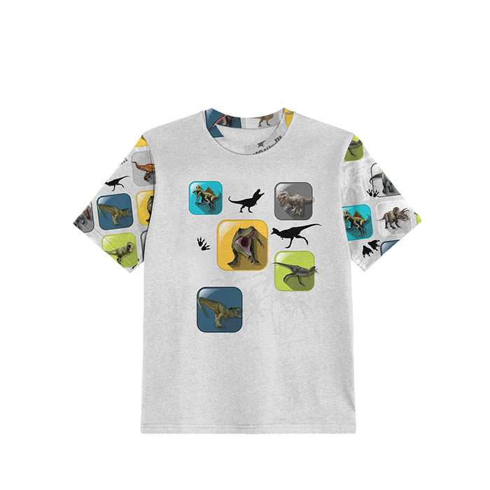 2-PACK - KID’S T-SHIRT - DINO pat. 1 - sewing set (92/98)