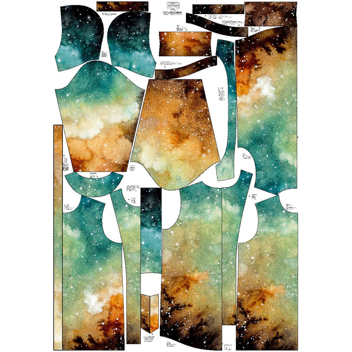 WOMEN'S PARKA (ANNA) - GALACTIC JOURNEY - softshell XXL