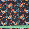 ROOSTERS / black  - quick-drying woven fabric