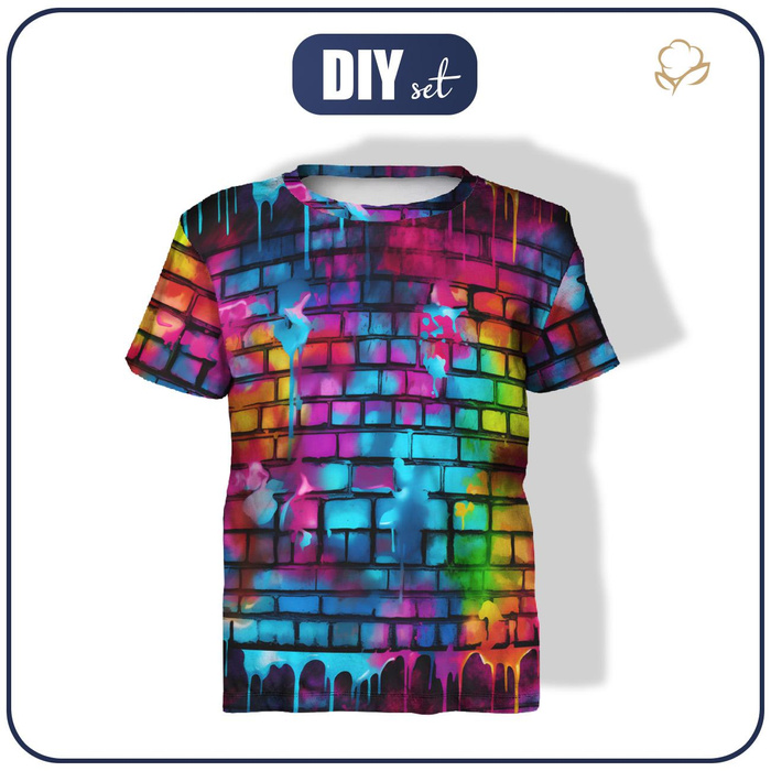 T-SHIRT DZIECIĘCY (104-110) - STREET GRAFFITI WZ.3 - zestaw do uszycia