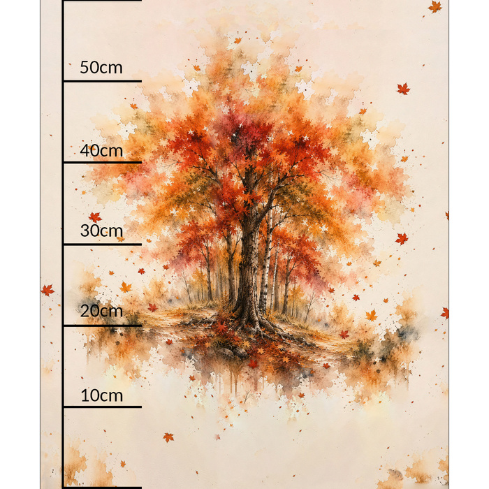 AUTUMN TREE / ORANGE - PANEL (60cm x 50cm)