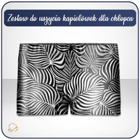 Boy's swim trunks - ZEBRA LEAVES 98-104