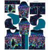 UNISEX HOODIE (HYDRA) - NEON GALAXY PAT.6 - sewing set S