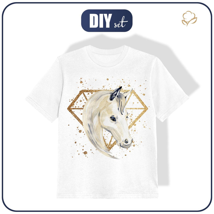 KID’S T-SHIRT - HORSE pat. 4 - Single Jersey (140/146)