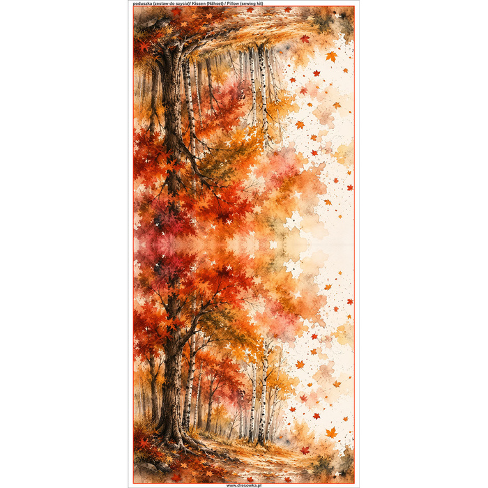 PODUSZKA 45X45 - AUTUMN TREE - panel przód + tył