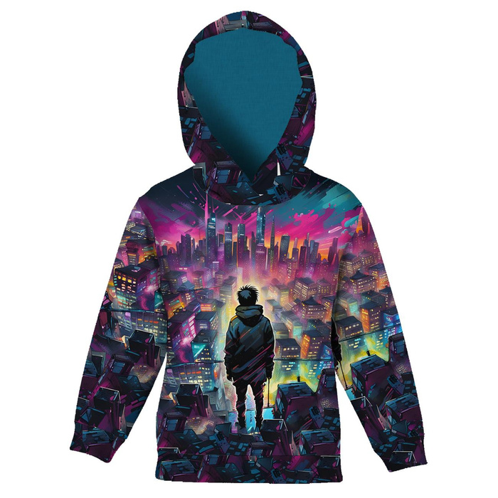 KINDER HOODIE (ALEX) -  NEON GALAXY ms.6 - Nähset (146/152)