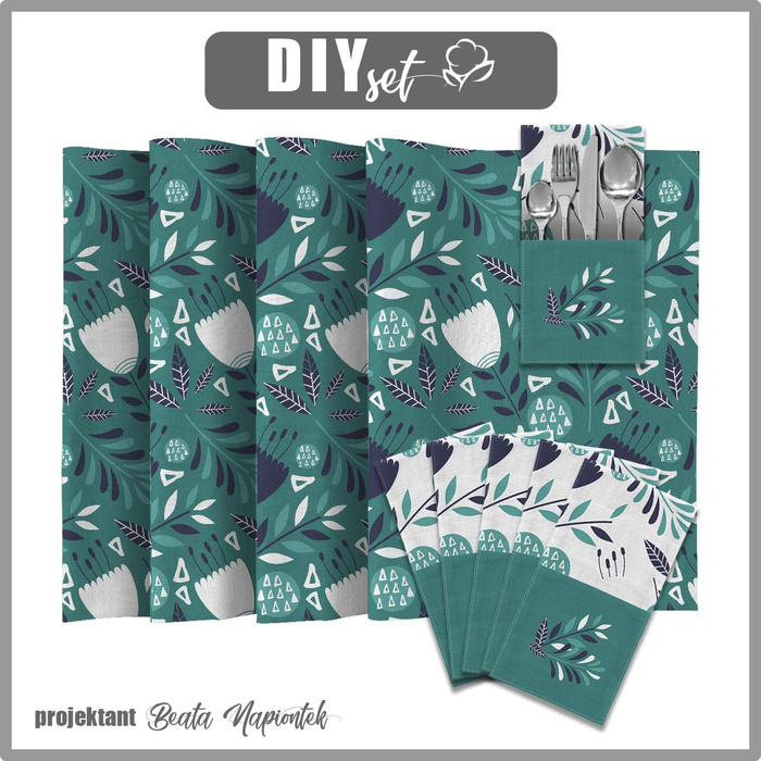 NAPKINS AND RUNNER - FOLKLORE - sewing set