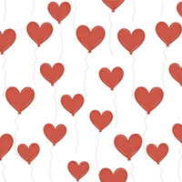 HERZEN (LUFTBALLONS) M. 2 / weiß (VERLIEBTEN BÄREN)