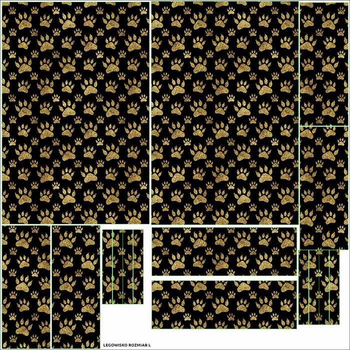 ZVÍŘECÍ POSTEL - BLACK & GOLD GLAMOUR WZ.8 - sada siti