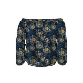 Carmenausschnitt Bluse (SOFIA) - FLOWERS M. 20- Nähset XS