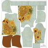 CLASSIC WOMEN’S HOODIE (POLA) - SUNFLOWERS (Vincent van Gogh) - sewing set S