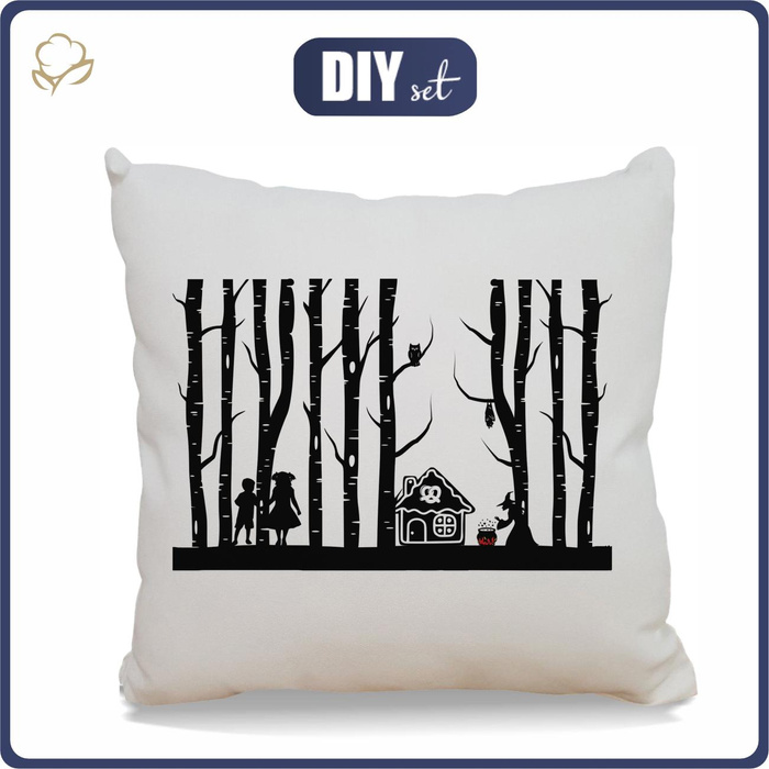 POLŠTÁŘ 45x45 - Jaś a Małgosia - Sada šití