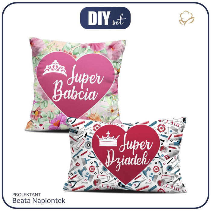 DECORATIVE PILOWS - SUPER BABCIA, SUPER DZIADEK Pat. 2 - sewing set