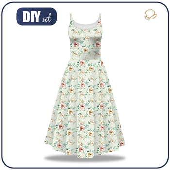 DRESS "ISABELLE" - PEONIES pat. 2 - sewing set