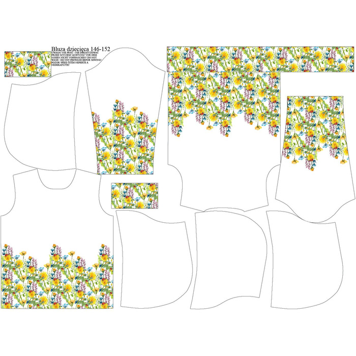 DĚTSKÁ MIKINA S KAPUCÍ  (ALEX) - BERUŠKY NA LOUCE (NA LOUCE) - Sada šití