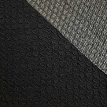 3D knitwear - cotton jacquard/ D-16 BLACK