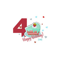 4ST BIRTHDAY /  BIRTHDAY CAKE - panel