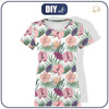 WOMEN’S T-SHIRT - EXOTIC PLANTS / white - single jersey M