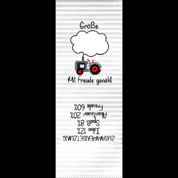 Štítek chlapecký "TRAKTOR" DE - Sada 9 ks / Velikost na výběr