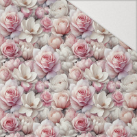 PASTEL FLOWERS WZ. 22 - Hydrophobic brushed knit