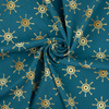 GOLDENE STEUERRÄDER (GOLDENER OZEAN) / marine - Wasserabweisende Webware
