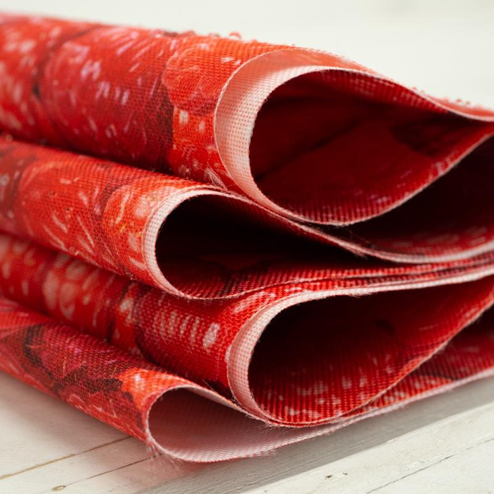 RASPBERRIES - Waterproof woven fabric