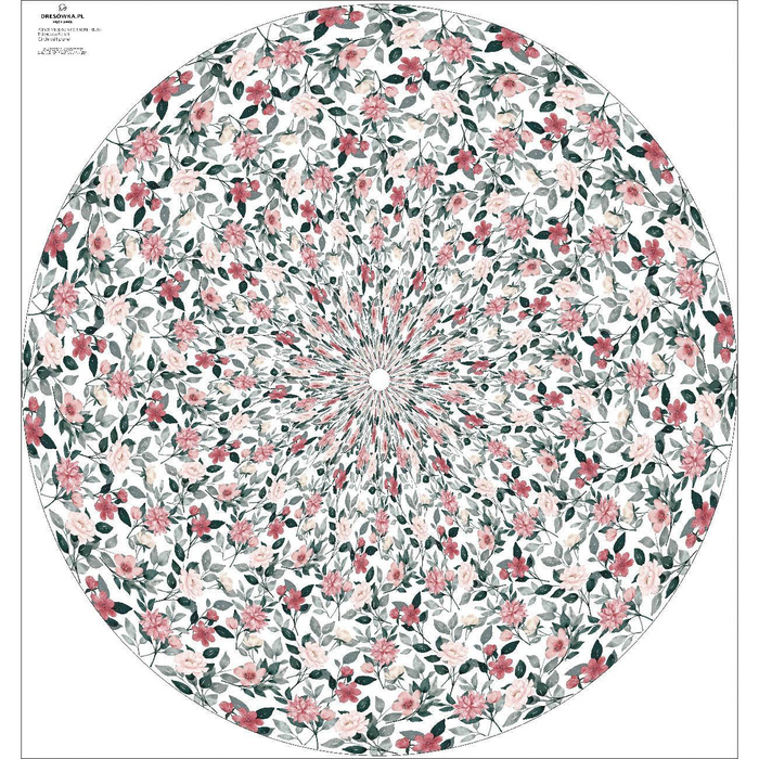 BEAUTIFUL FLOWERS -  big circle skirt panel 