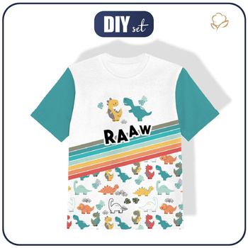 KINDER T-SHIRT- DINO / RAAW - Single Jersey (92/98)