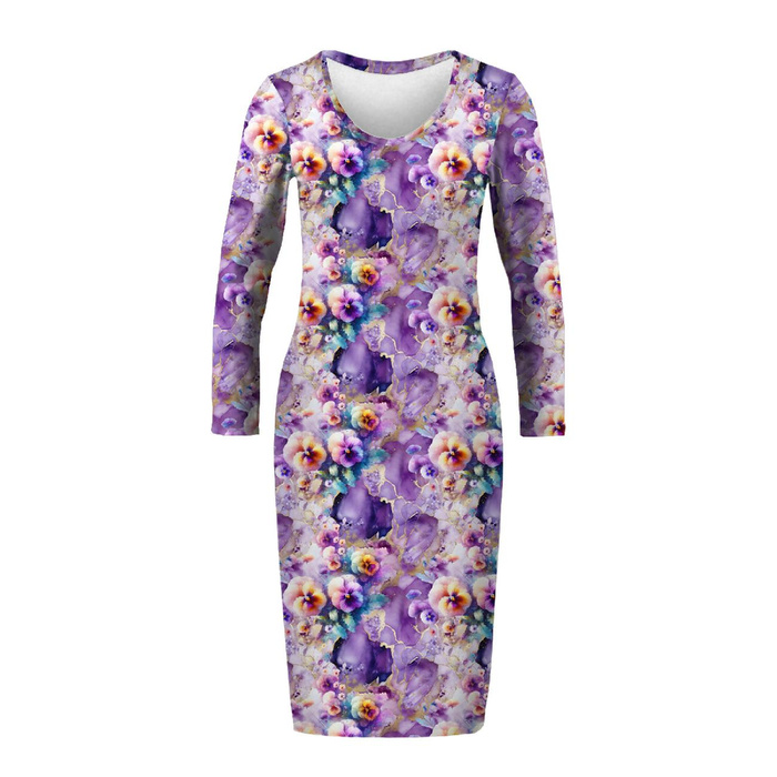 PENCIL DRESS "ALISA" (L) - ALCOHOL PASTEL WZ.4 - sewing set