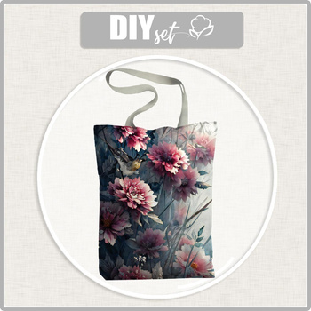 SHOPPER KABELKA - VINTAGE FLOWERS vz. 9 - Panama 220g - Sada šití