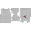 HERREN T-SHIRT -  CALIFORNIA Ms. 2 / melange hellgrau - Single Jersey S