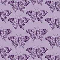 SCHMETTERLINGE / purpur (PURPUR SCHMETTERLINGE) - Baumwoll Webware