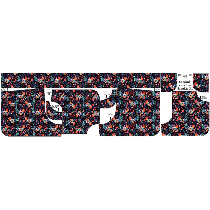 Dámské koupací šortky - KOHOUTY/ černý M