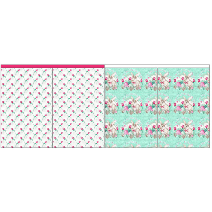 Gift pouches - TULIPS / HARES - sewing set - SMALL