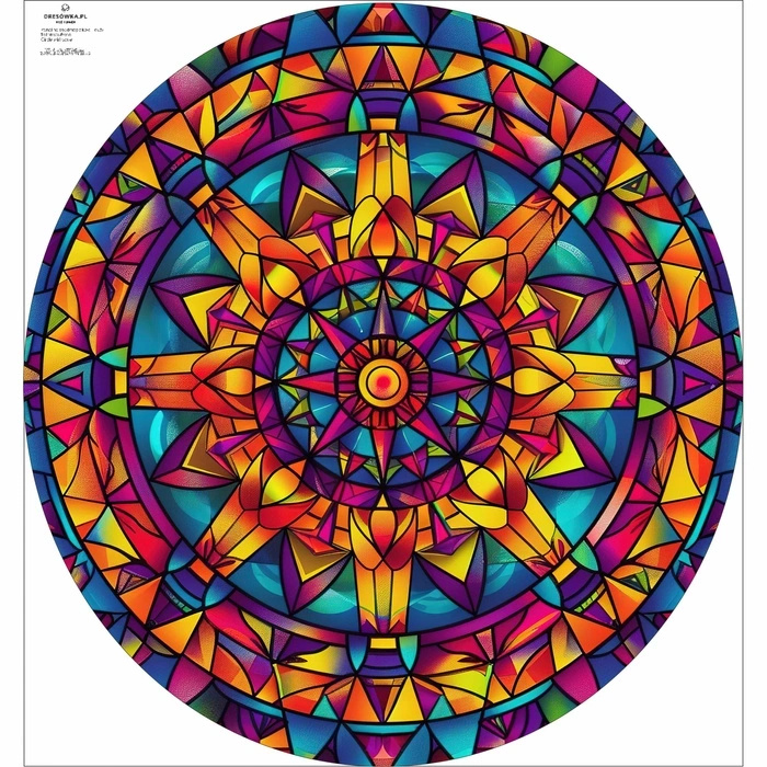 Circle skirt panel - COLORFUL MANDALA WZ. 2