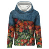 BLUZA DAMSKA (POLA) CLASSIC Z KAPTUREM - WAZON Z CZERWONYMI MAKAMI (Vincent van Gogh) - zestaw do uszycia XXXL